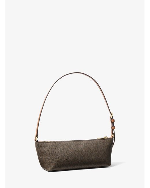 MICHAEL Michael Kors Brown Laila Small Signature Logo Pochette