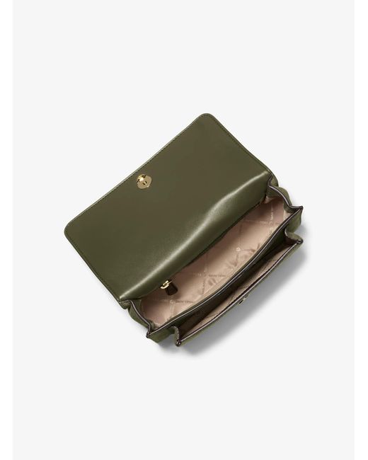 MICHAEL Michael Kors Green Mk Claire Large Suede Shoulder Bag