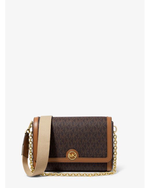 Michael Kors Freya Small Convertible Logo Crossbody Bag in Brown Lyst