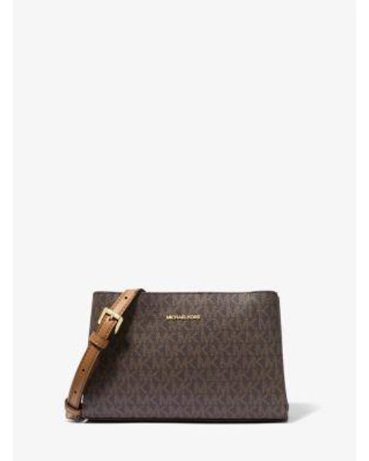 MICHAEL Michael Kors Brown Mk Ruthie Small Signature Logo Crossbody