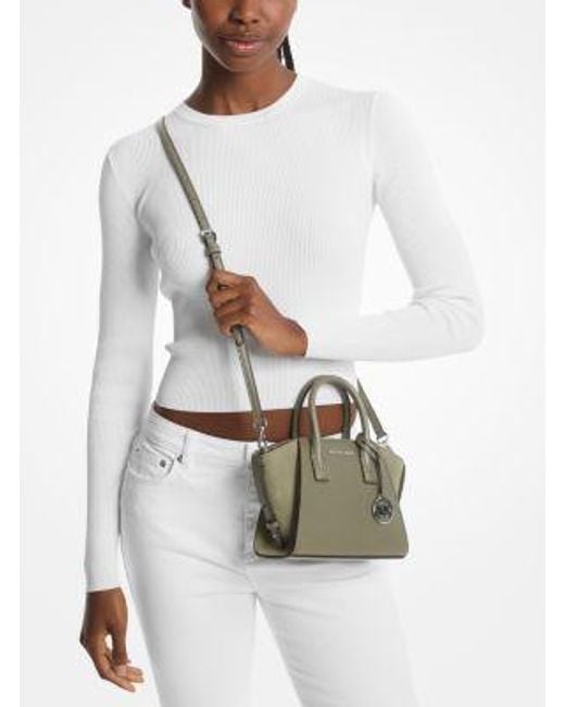 Michael Kors Natural Avril Extra-Small Leather Satchel