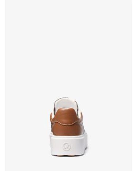 Michael Kors White Romey Polka Dot Signature Logo Platform Sneaker