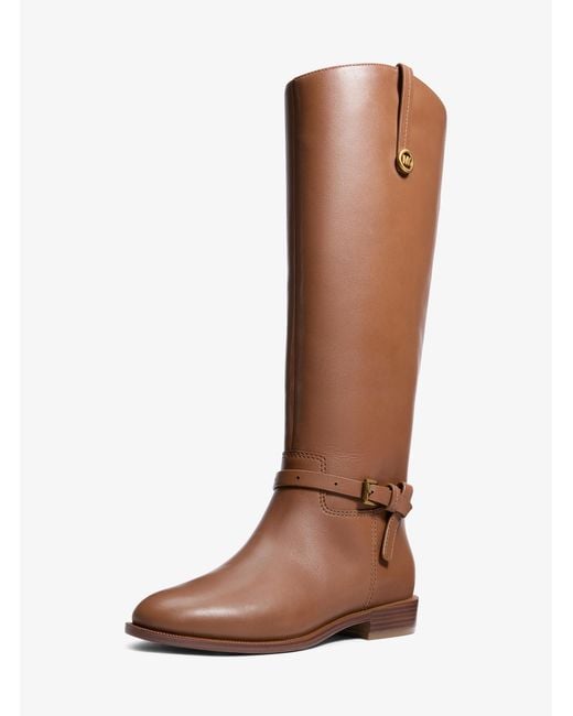 MICHAEL Michael Kors Brown Mk Beverly Leather Riding Boot