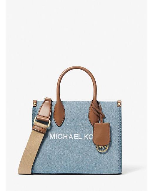 Michael Kors Blue Mirella Small Denim Crossbody Bag