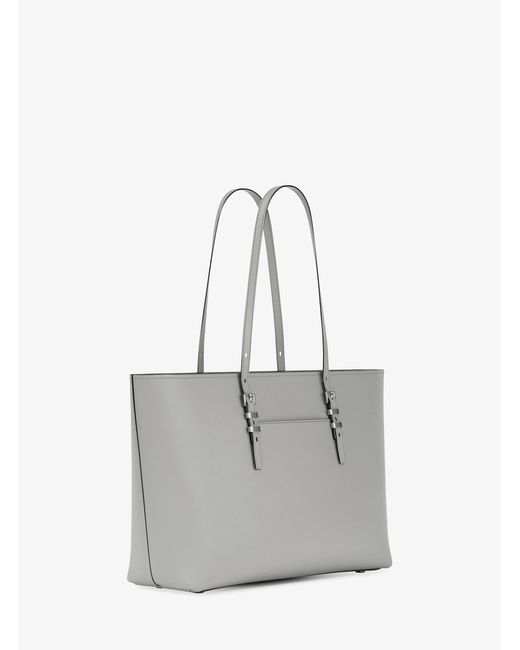 MICHAEL Michael Kors Gray Mk Quinn Large Pebbled Leather Tote Bag