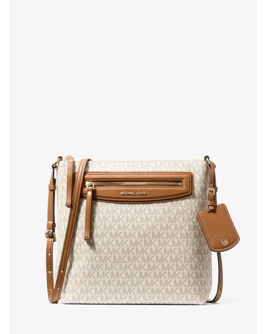 MICHAEL Michael Kors White Mk Jet Set Travel Large Crossbody