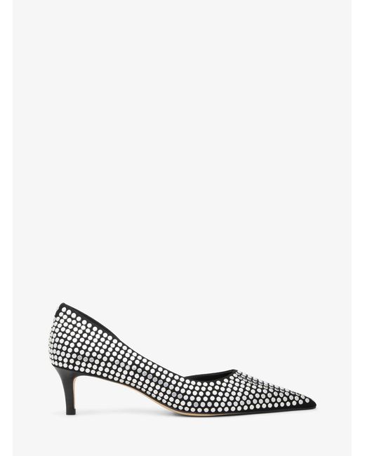 MICHAEL Michael Kors White Mk Elyse Embellished Pump