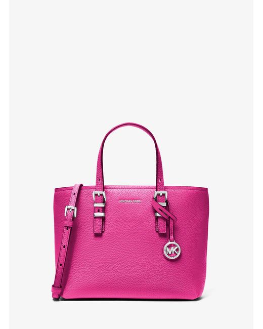 MICHAEL Michael Kors Pink Mk Quinn Small Pebbled Leather Convertible Crossbody Bag