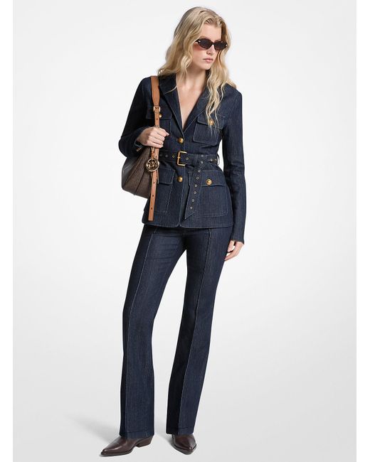 Mkblazer De Denim Con Cinturón MICHAEL Michael Kors de color Blue