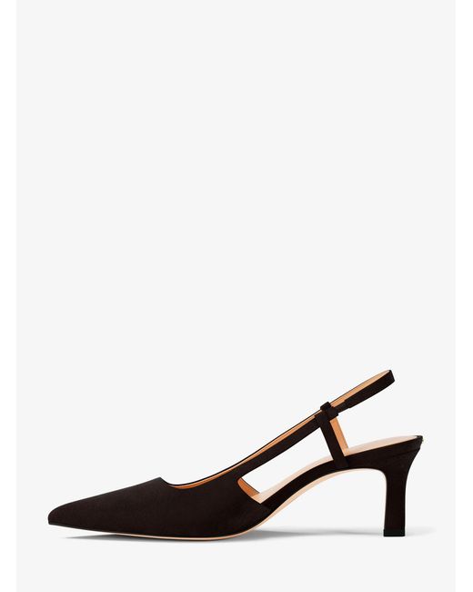 MICHAEL Michael Kors White Mk Alora Suede Slingback Pump