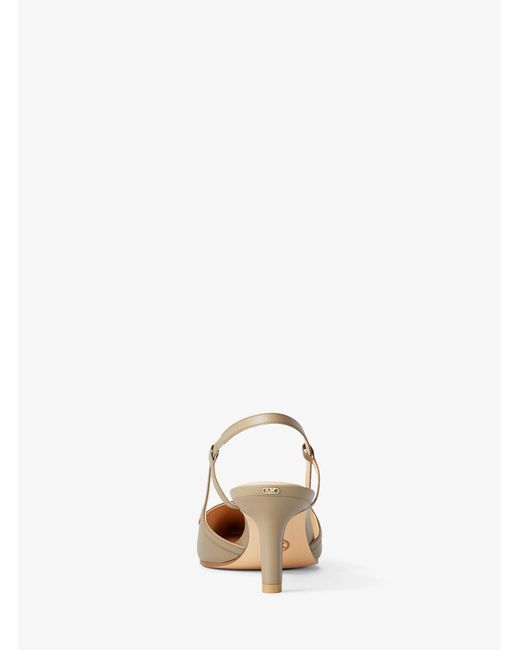 MICHAEL Michael Kors Natural Mk Alora Leather Slingback Pump