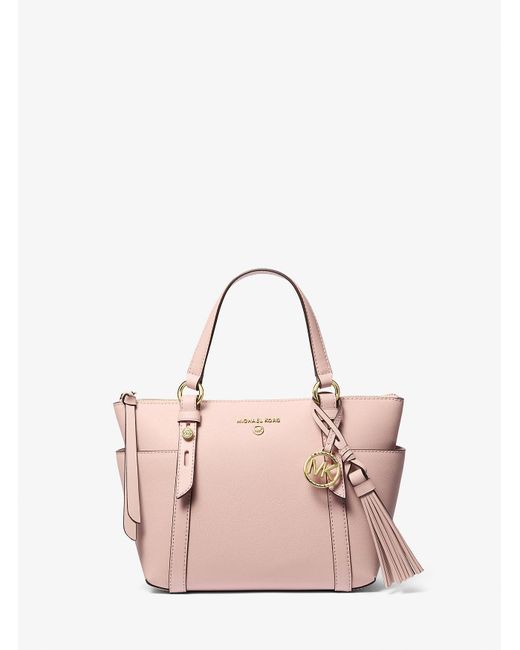 MICHAEL Michael Kors Pink Mk Sullivan Small Saffiano Leather Top-Zip Tote Bag