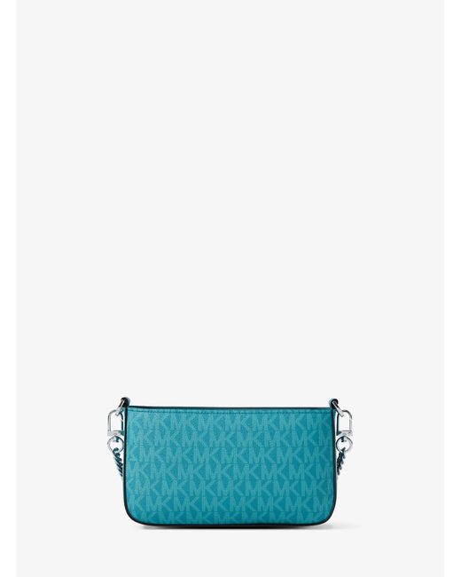 MICHAEL Michael Kors Blue Mk Bryant Small Signature Logo Convertible Pochette
