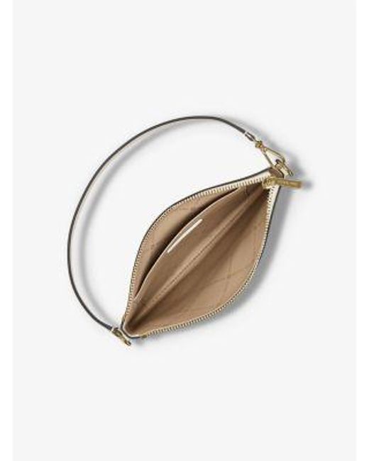 Michael Kors Natural Jet Set Small Signature Logo Convertible Wristlet
