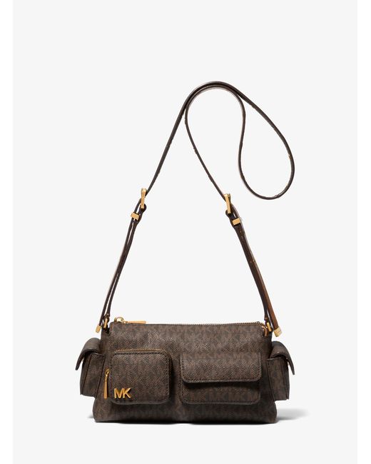 MICHAEL Michael Kors Brown Mk Dakota Small Signature Logo Shoulder Bag