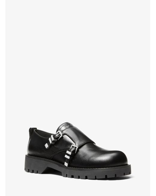 MICHAEL Michael Kors Black Mk Darrington Leather Loafer