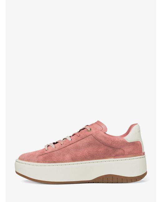 MICHAEL Michael Kors Pink Mk Dottie Suede Platform Trainers