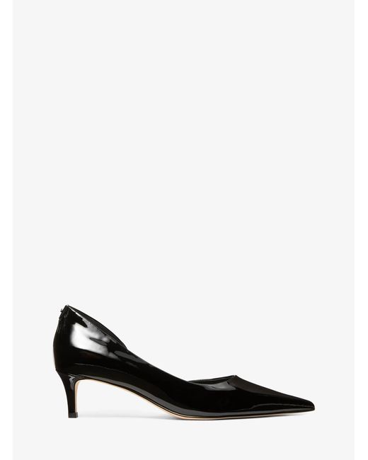 MICHAEL Michael Kors White Mk Elyse Patent Leather Pump