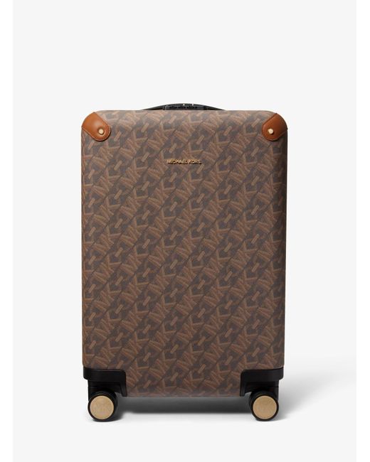 Michael Kors Brown Mk Empire Signature Logo Suitcase