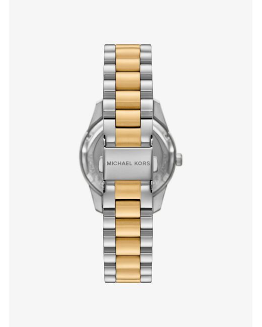 Michael Kors Metallic Mk Mini Lexington Pavé Two-Tone Watch