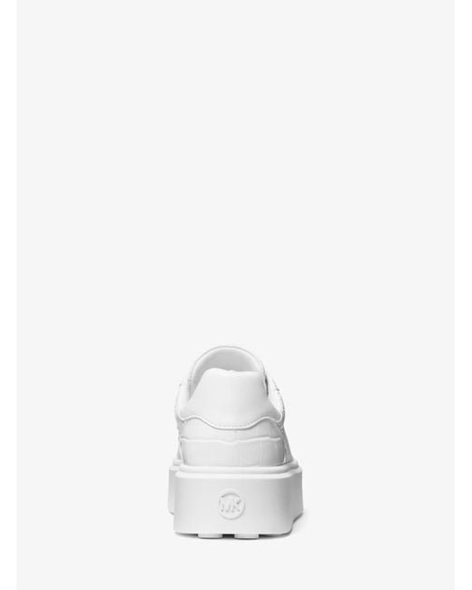 Michael Kors White Romey Platform Sneaker