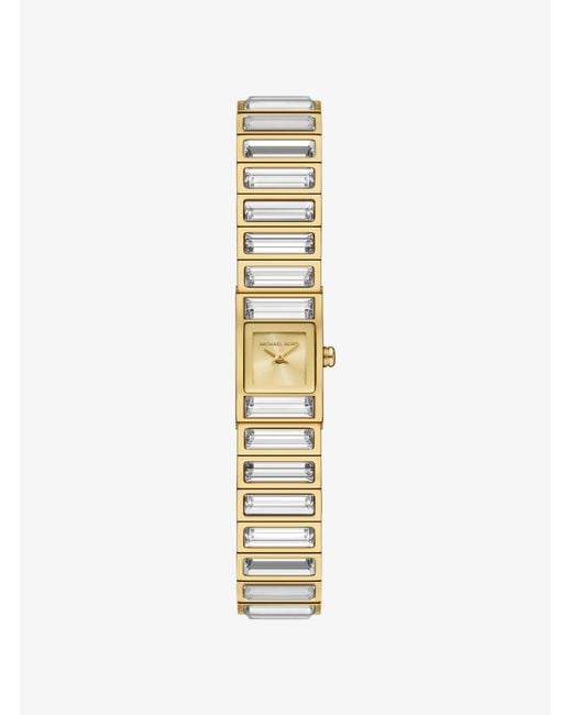 Michael Kors Metallic Limited-Edition Mini Darrington Pavé Bezel-Tone Watch