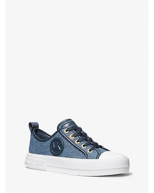 MICHAEL Michael Kors Blue Mk Evy Denim Trainers