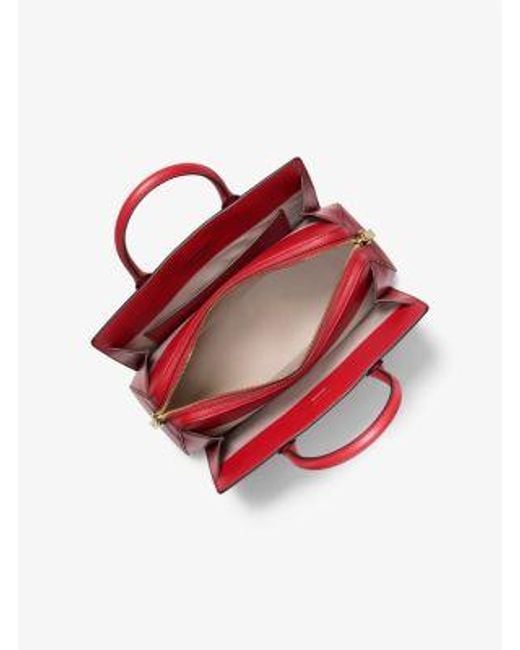Mk Sac Laila De Taille Moyenne Métallisé À Logo Signature MICHAEL Michael Kors en coloris Red