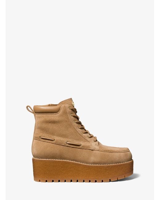 MICHAEL Michael Kors Natural Kenny Suede Platform Boot