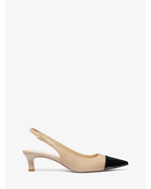 MICHAEL Michael Kors Natural Mk Amara Leather Slingback Pump