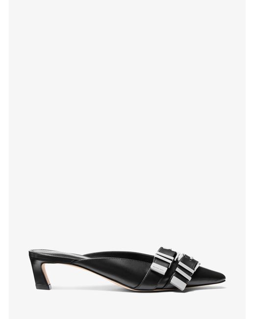 MICHAEL Michael Kors White Mk Darrington Leather Mule