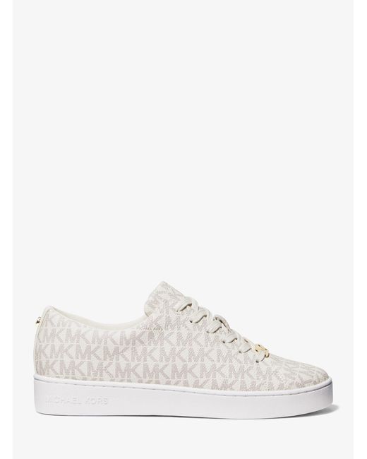 MICHAEL Michael Kors White Mk Keaton Signature Logo Trainers