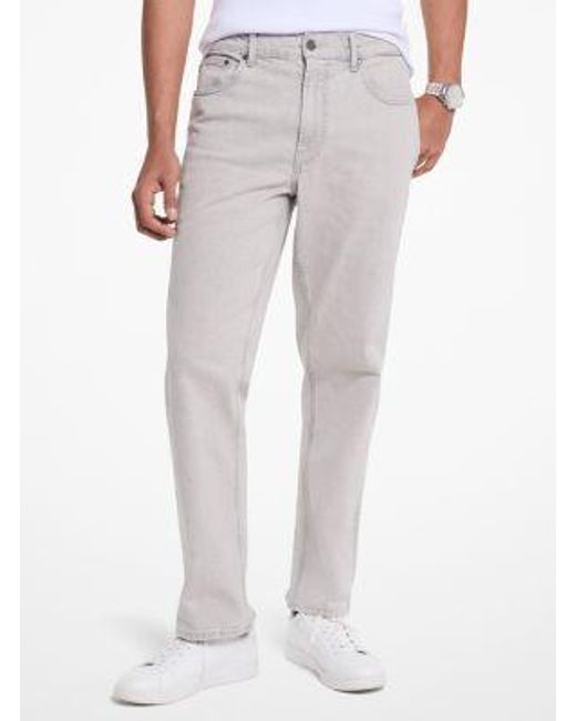 Michael Kors Gray Finn Straight-Fit Stretch Denim Jeans for men