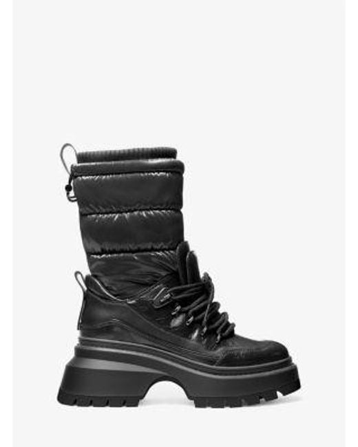 Mk Botte Shiloh En Mélange De Matières MICHAEL Michael Kors en coloris Black