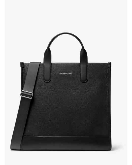 Michael Kors Shopper Hudson Aus Gekrispeltem Leder in Black für Herren