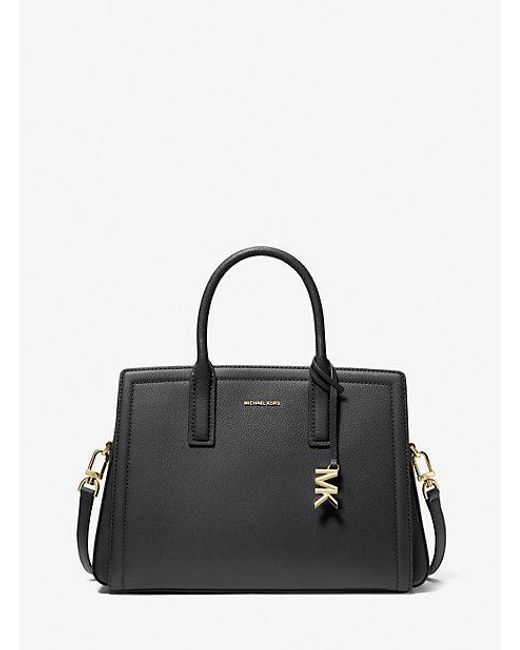 Michael Kors Black Laila Medium Leather Satchel