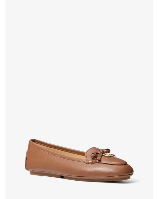 MICHAEL Michael Kors Brown Mk Wendy Leather Moccasin