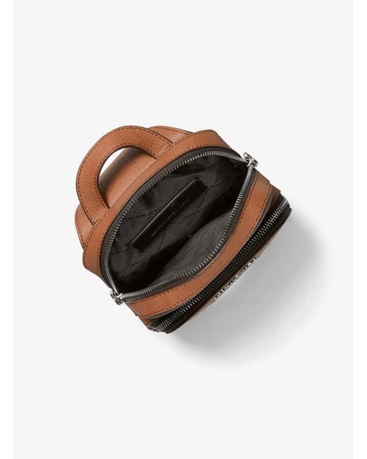 Michael Kors Brown Hudson Signature Logo Sling Pack for men