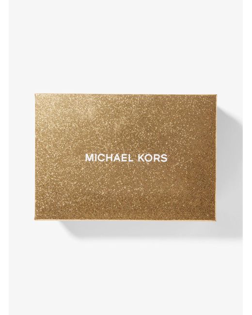 MICHAEL Michael Kors Black Mk Empire Large Pebbled Leather Travel Pouch