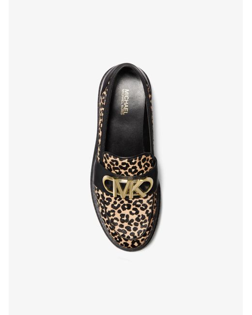 Loafer Parker de pelo de becerro con estampado de leopardo Michael Kors de color Black
