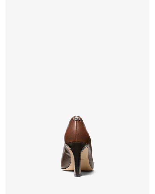 MICHAEL Michael Kors White Mk Darrah Burnished Leather Pump