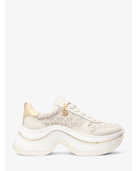 Mk Basket Arla En Cuir Et Daim MICHAEL Michael Kors en coloris White