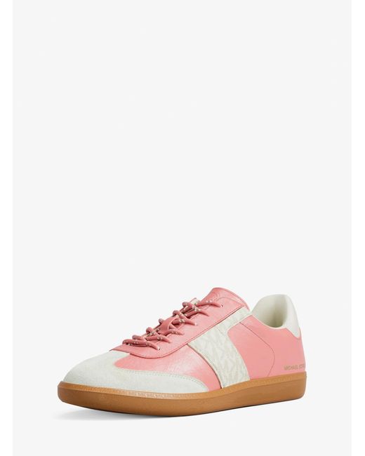 MICHAEL Michael Kors Pink Mk Jovie Leather And Signature Logo Trainers