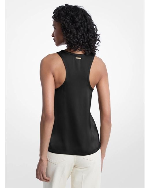 Michael Kors Black Satin Tank Top