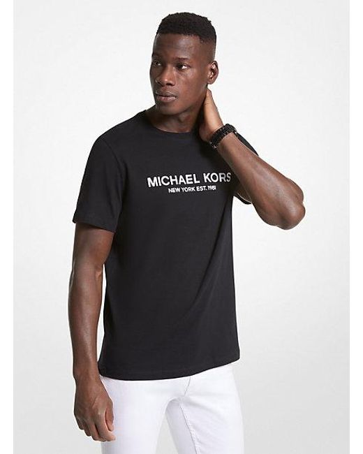 Michael Kors Black Logo Cotton T-shirt for men