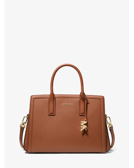 MICHAEL Michael Kors Brown Laila Medium Leather Satchel