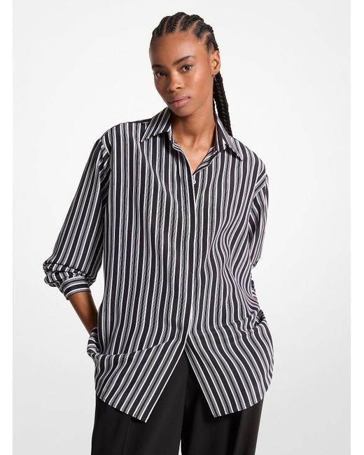 Mk Camicia Boyfriend di Michael Kors in Gray
