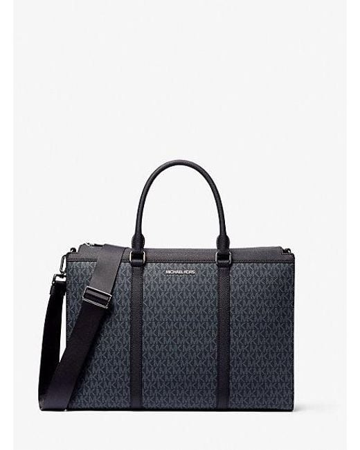 Michael Kors Blue Cooper Signature Logo Briefcase for men