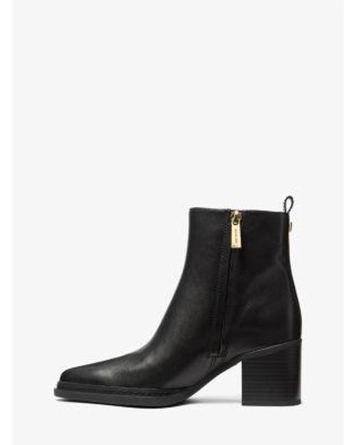 MICHAEL Michael Kors Black Mk Lex Leather Boot