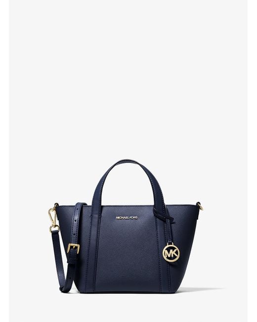Michael Kors Outlet Blue Mk Pratt Small Tote Bag